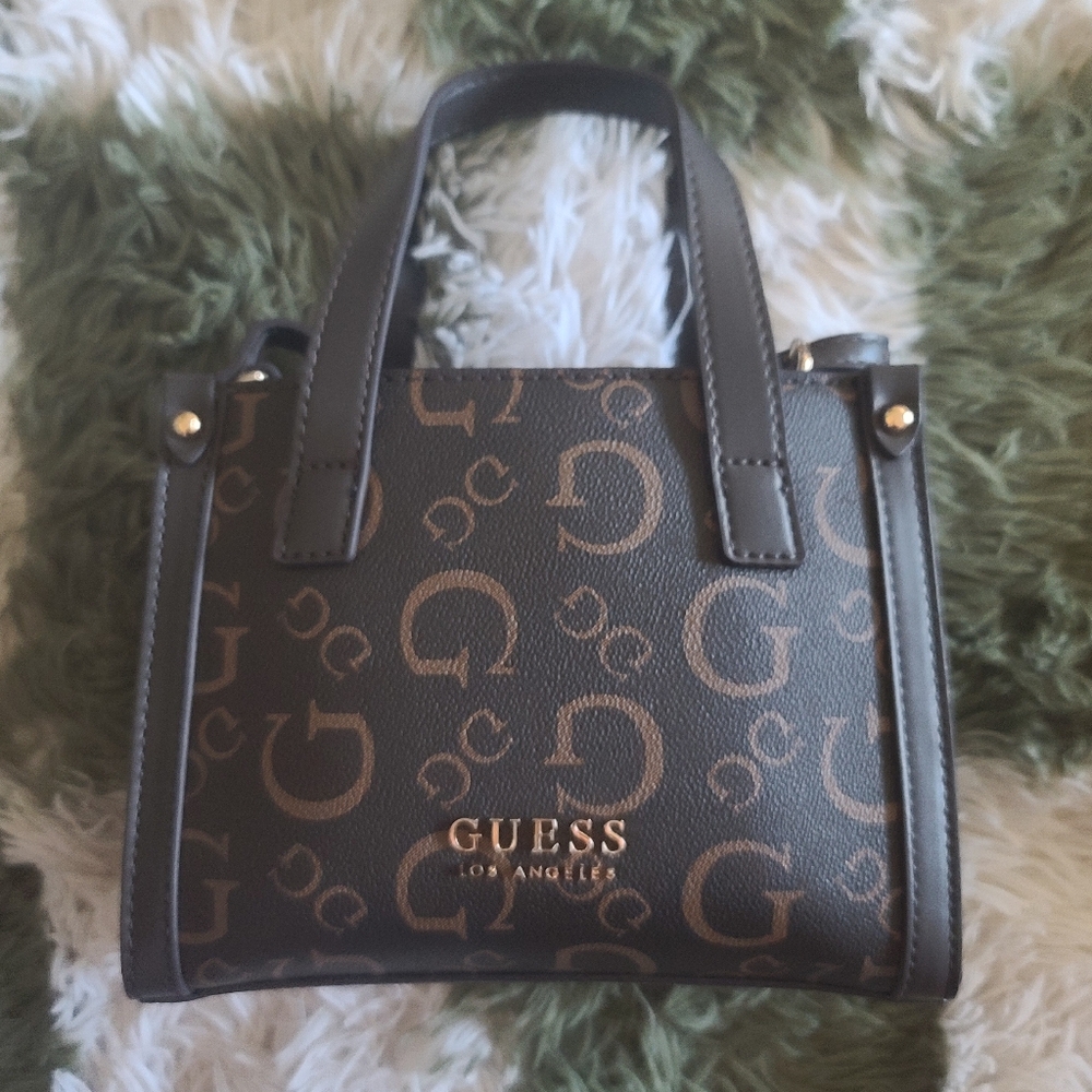 Guess Brown Mini Bag with Iconic Logo
